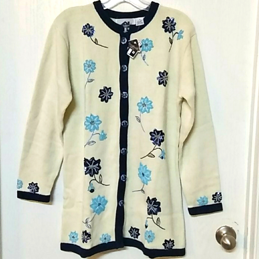 Vintage Storybook Knits HSN Sweater Sz M